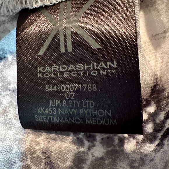 Kardashian Kolection Black & White Sheer Racerback Top, Size M - Picture 8 of 11